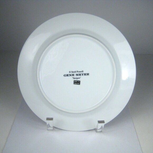 Swid Powell Gene Meyer Stripes Porcelain Ceramic Salad Plate Thailand - Picture 2 of 8